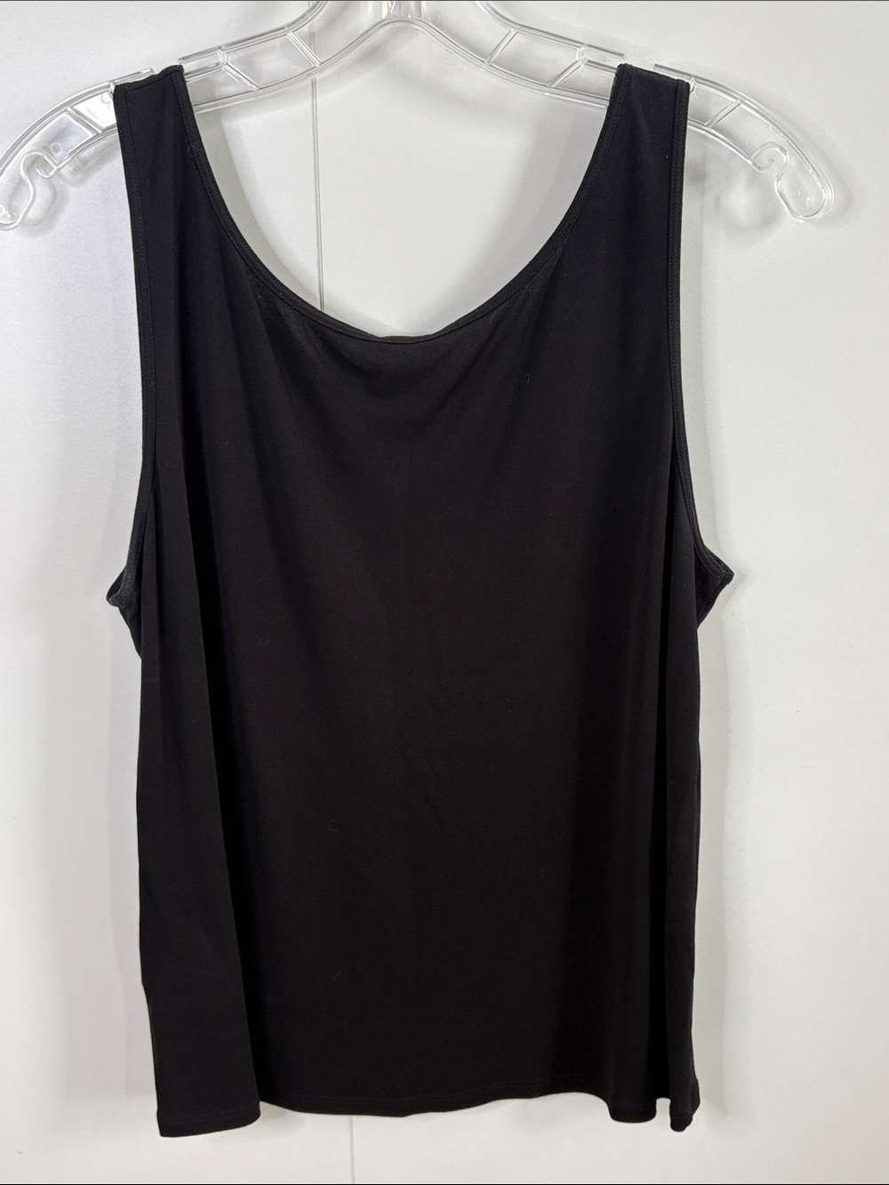 Eileen Fisher Classic 100% Silk Black Scoop Tank L - Picture 4 of 4